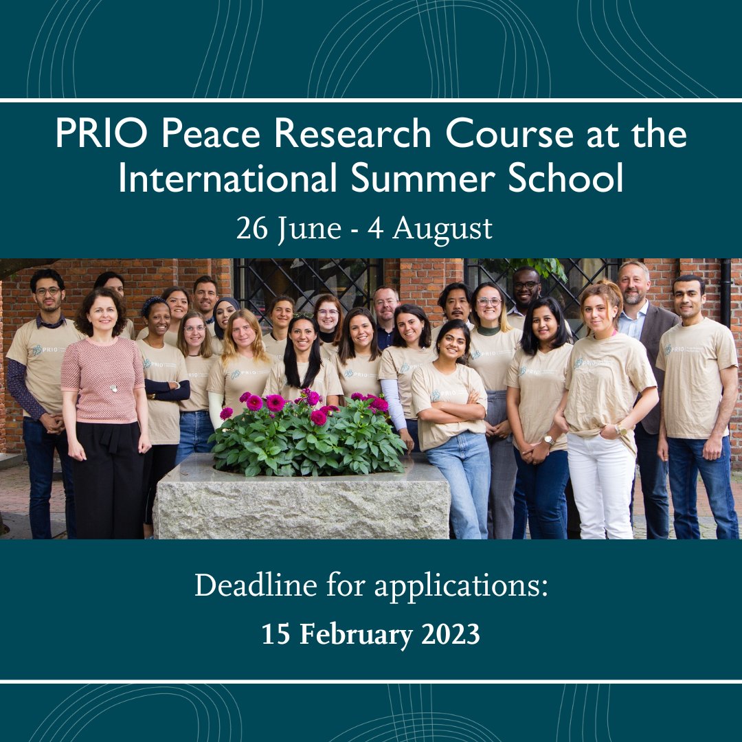 Are you a student or practitioner with a keen interest in the academic study of peace and conflict? Do you want to be part of a truly intercultural experience in the beautiful city of Oslo?

Read more here: prio.org/news/3011