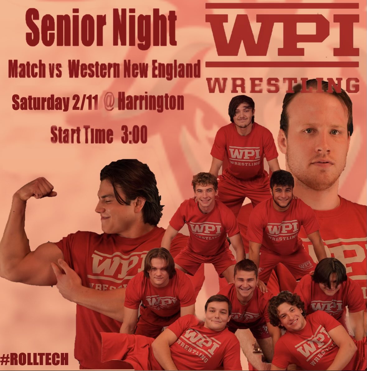 moneywrslrWPI's tweet photo. Come support our ⁦⁦@WPIWrestling⁩ team as we recognize our seniors in the final home dual of the season on Saturday, 2/11 at 3pm in Harrington vs WNEU. ⁦@WPIAthletics⁩ 
TECHATTACK!
🤼‍♂️🐐 https://t.co/MvGxMmT79A