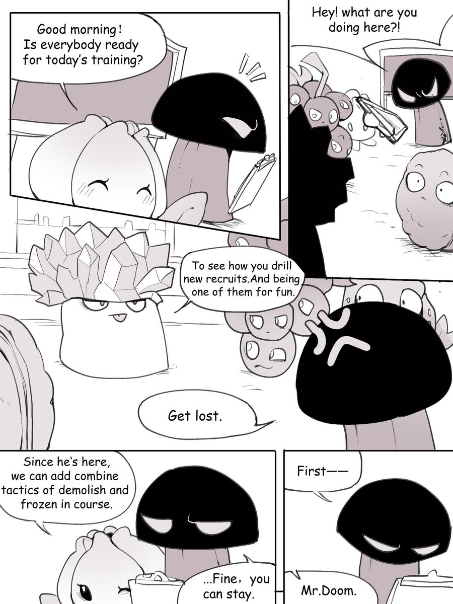 berrybl18834835's tweet photo. Yeah Ice shroom is very chatty and a bit crazy in my version,and Doom is he's closest friendXD

#plantsvszombie #comic #iceshroom #pvz #powerlily #doomshroom https://t.co/EqE6UAouHh