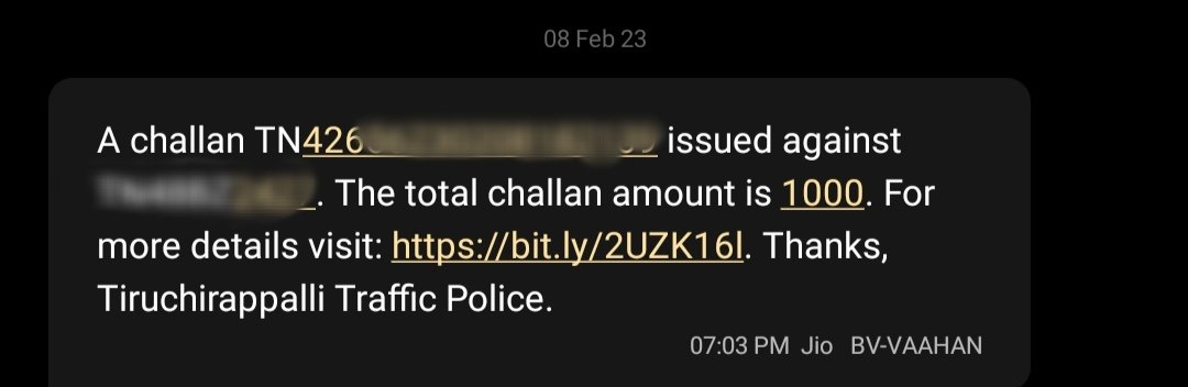manocpp's tweet photo. @TrichyPolice Sir, 08-02-2023 அன்று எனது வீட்டில் இருக்கும் வாகனத்திற்கு தவறுதலாக Fine Challan வந்துள்ளது. இந்த 
தவறான Challan குறித்து parivahan தளத்தில் பதிவு செய்துள்ளேன்... parivahan தளத்தில் Email Link-ம் உபயோகத்தில் இல்லை..தயவுசெய்து சரிபார்க்கவும்...... https://t.co/gRMhnWhKHP
