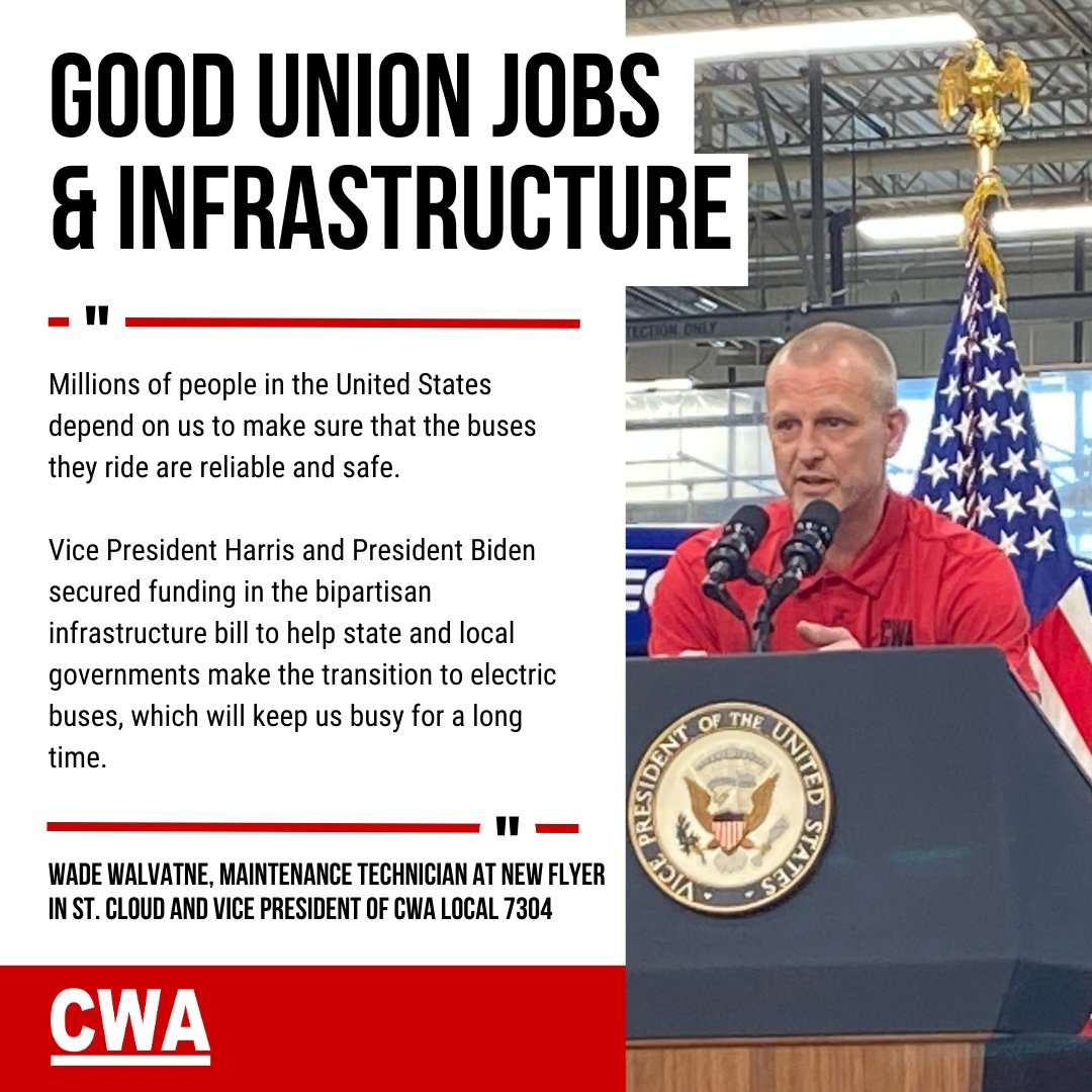 CWAUnion's tweet image. With a union, workers at the St. Cloud facility successfully secured a contract that included fair wage increases, 401(k) matching, paid maternity leave, hazard pay for those who worked during the COVID shutdown, reduced mandatory overtime and more.