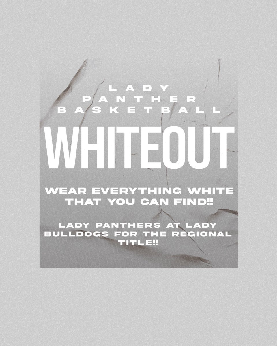 EHS_Panthers's tweet photo. Theme for the girls Regional championship is whiteout!!  Tip off at 4pm on Saturday at Lapel!! https://t.co/Iq2NfOfRdE