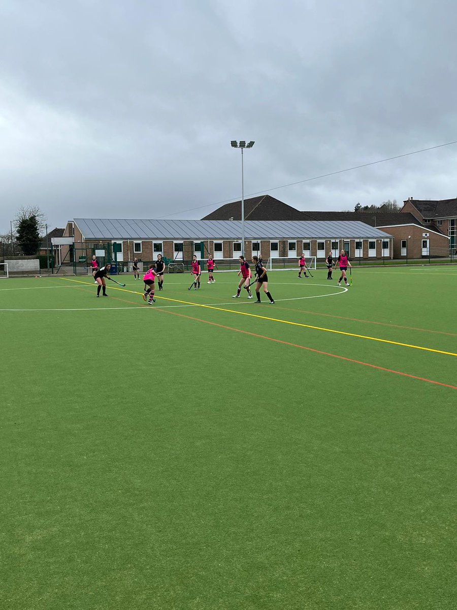 3/3 for our U14 #hockey team at the <a href="/HockeyWales/">Hoci Cymru</a> semi-finals! #gopink