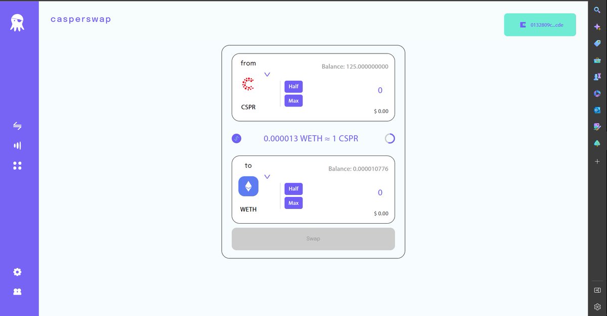 Chiranj40980543's tweet photo. @casperswap #CasperSwapTestnet
There was an error in the liquidity section with currency pairs The wallet used in this test was net https://t.co/6yIRnaTZBU