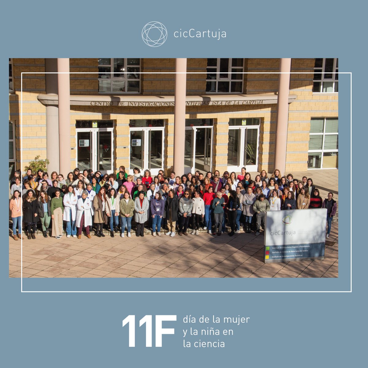 cicCartuja (@ciccartuja) on Twitter photo Hoy #11F2023, queremos rendir homenaje a las 237 mujeres que conforman cicCartuja (ya sea de estancias, trabajando en su TFM/TFG o las que han desarrollado toda su carrera científica aquí).
Por otro año más avanzando hacia la igualdad en las profesiones #STEAM👩🔬 <a href="/11defebreroES/">Día Mujer y Ciencia</a> Hoy #11F2023, queremos rendir homenaje a las 237 mujeres que conforman cicCartuja (ya sea de estancias, trabajando en su TFM/TFG o las que han desarrollado toda su carrera científica aquí).
Por otro año más avanzando hacia la igualdad en las profesiones #STEAM👩🔬 <a href="/11defebreroES/">Día Mujer y Ciencia</a>