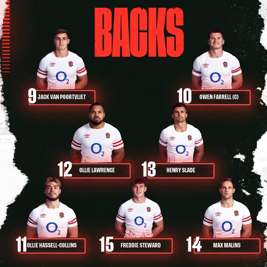 EnglandRugby's tweet photo. Our team to take on Italy in the @sixnationsrugby 🌹

@O2 | #WearTheRose