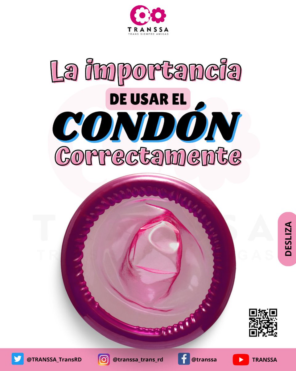 TRANSSA_TransRD's tweet photo. No dejes nada al azar. Usar el condón correctamente es esencial para proteger tu salud y la de tu pareja.
#UsoCorrectoDelCondón #PrevenciónEsSalud #Salud #TRANSSA #Trans #comunidadtrans #LGBT #condon https://t.co/K62Ug92ZQn