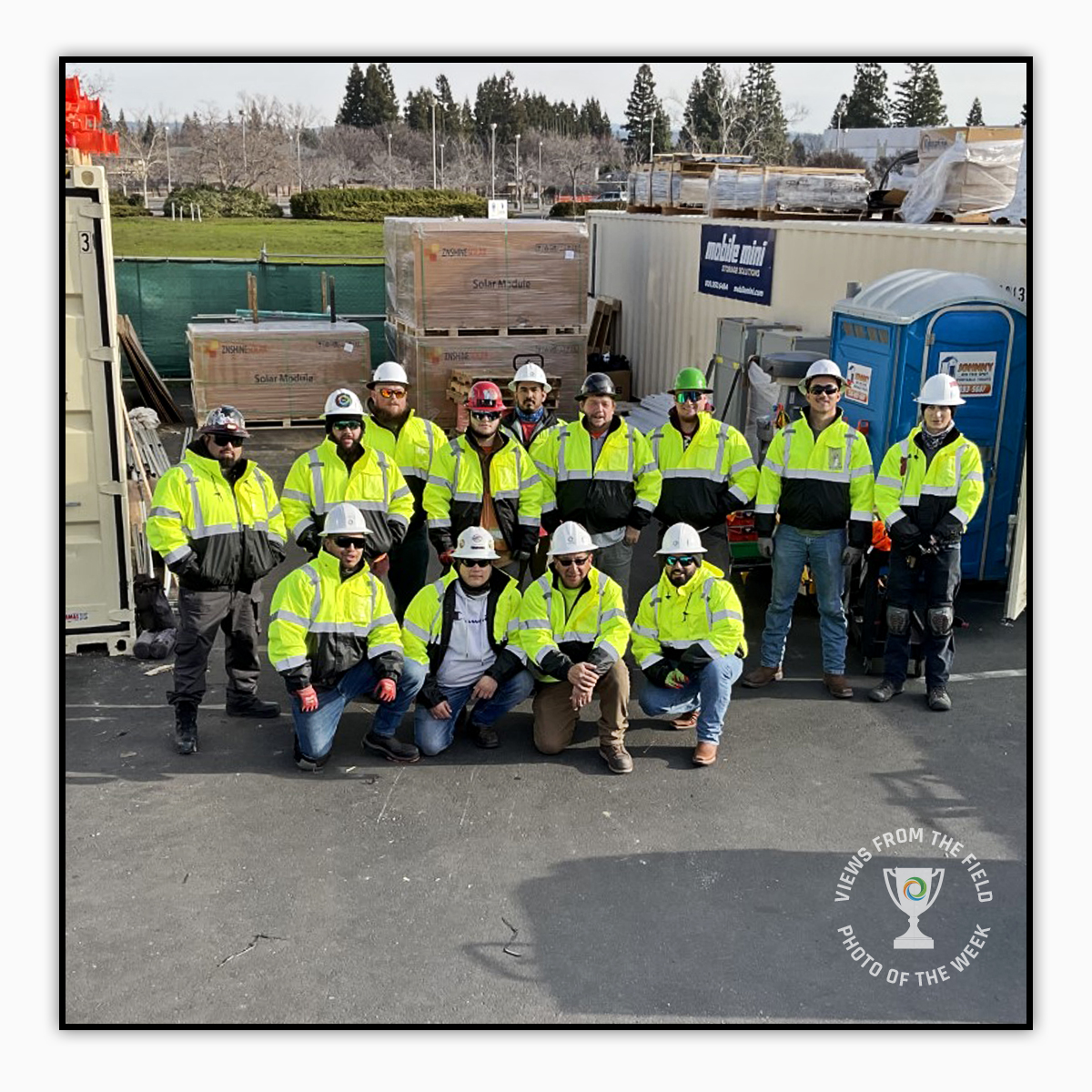 Sustineo_Solar's tweet image. Congratulations to Scott McCreery, sustineo's Views from the Field Photo of the Week winner! "Thanks for the jackets!" in California. 

#sustineo #KingEnergy #photooftheweek #solar #team #newjacket