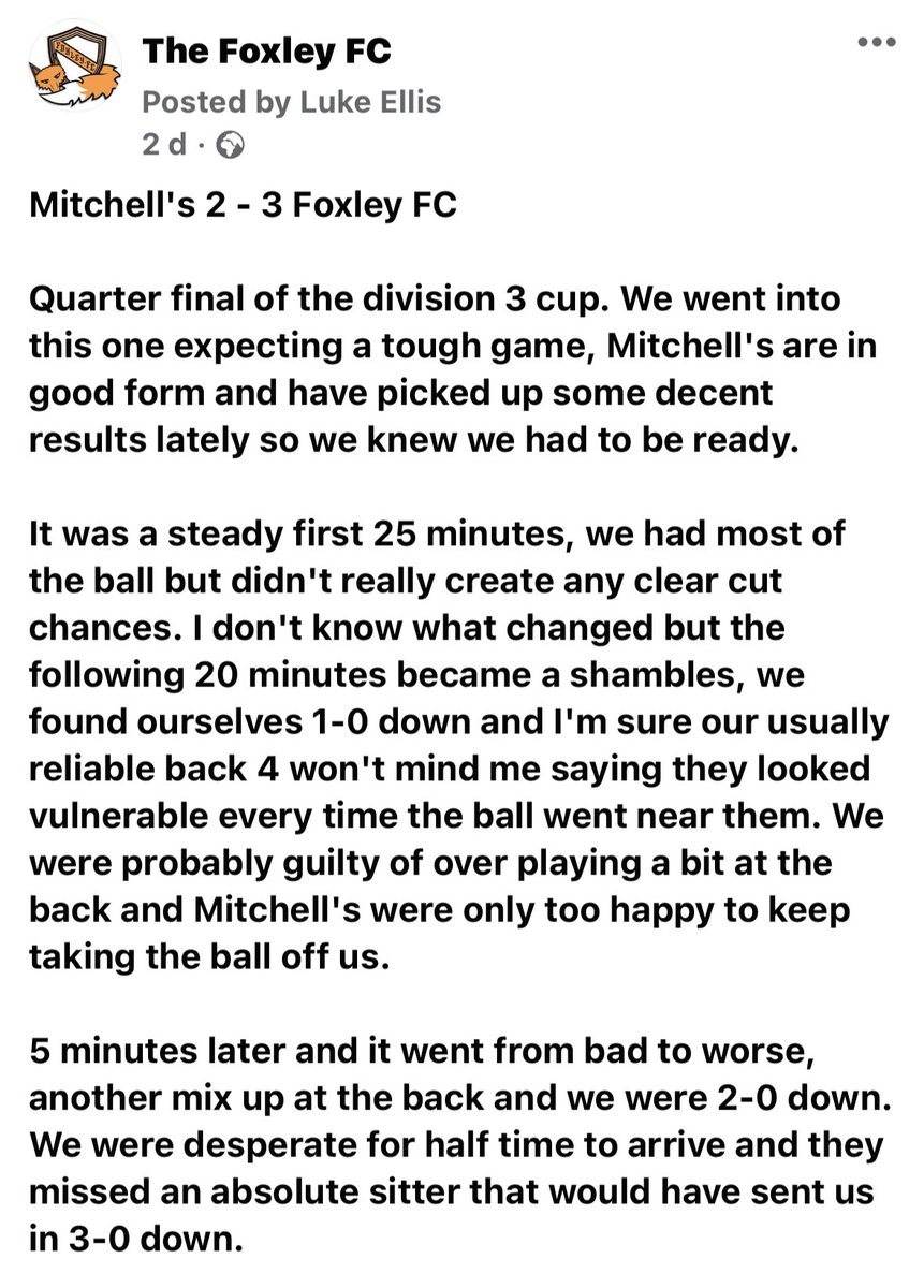 The Foxley FC tweet media