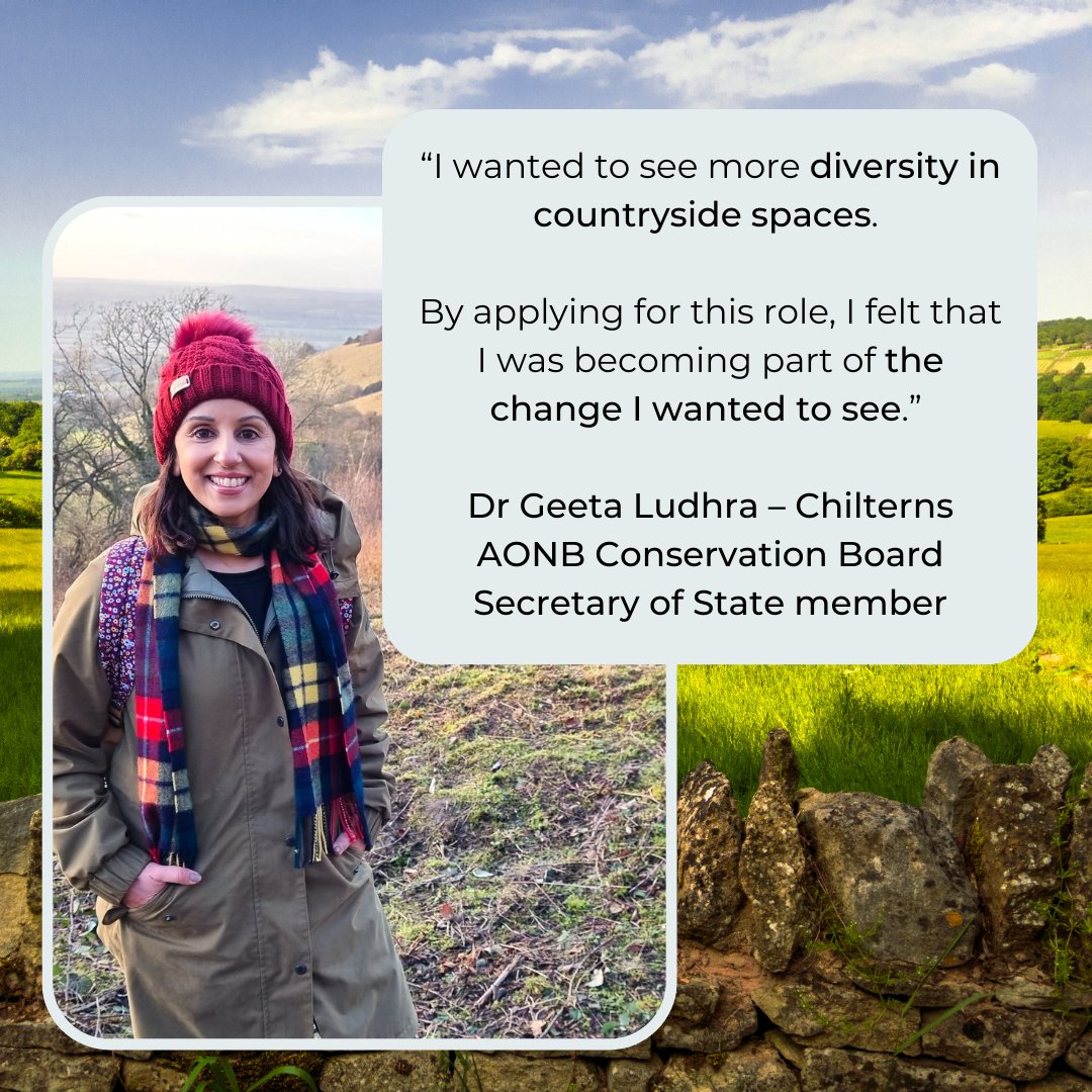 educatinggeeta's tweet photo. Could you be a new National Park &amp; AONB Conservation Board member? 

Applications open for various areas. I'm part of 🌿@ChilternsAONB Board ~@DrElaineKing is happy to talk to interested applicants. Deadline 20th Feb ⬇️ #diversifythecountryside
…https://t.co/N2BFoQdppf… https://t.co/ppFy8JB5AD