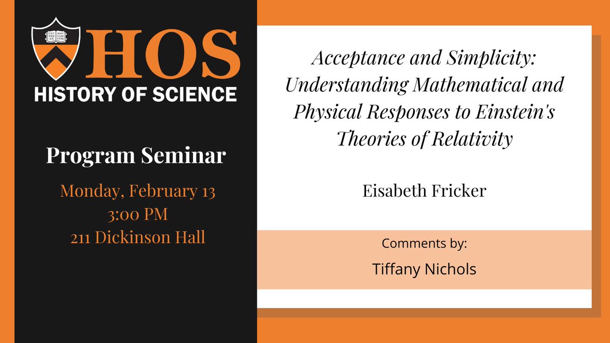 Acceptance and Simplicity: Understanding Mathematical and Physical Responses to Einstein's Theories of Relativity

By Elisabeth Fricker with comments by Tiffany Nichols

🔗ow.ly/Sy8H50MPk2B