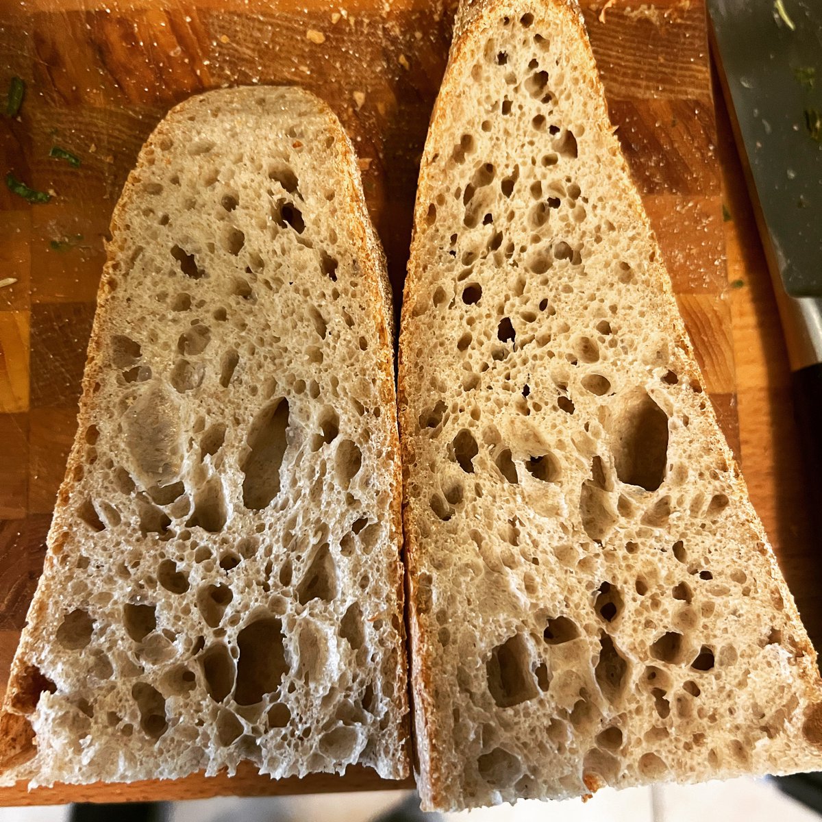 Just a baguette.
Just organic stone ground flour grown near by, wild yeast, water, and salt. 
Just an amazing piece of magic.
Just a baguette.

Find them everyday at the bakery, 400g, 4$.

Open today 8-8 cause #nightpizza 👀