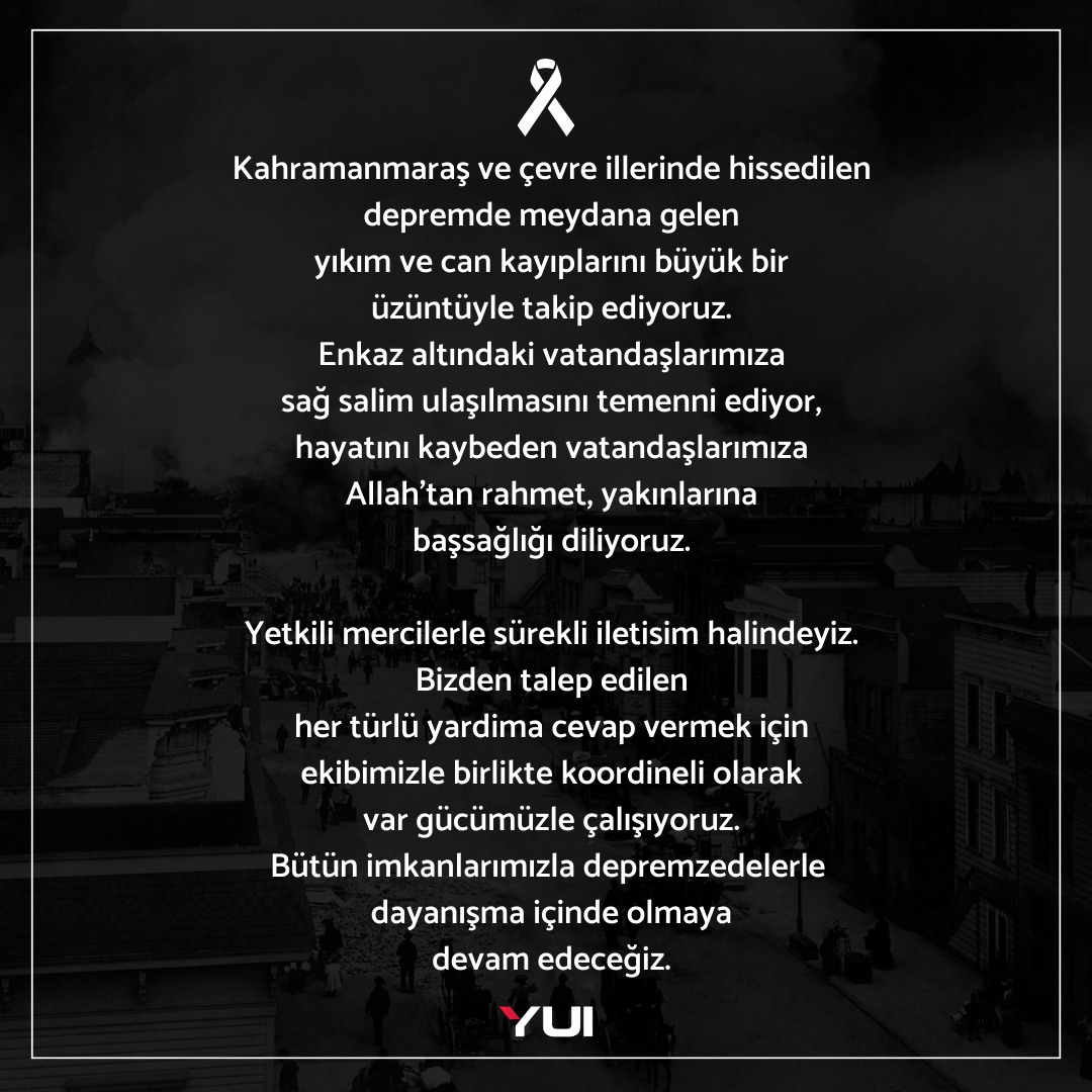 YuiTurkiye's tweet photo. Tüm depremzedelerimizin acısını yürekten paylaşıyor, yaralarımızı birlikte saracağımıza inanıyoruz. İlk günden itibaren desteklerimiz artarak devam ediyor.
Kalbimiz ve iyi dileklerimiz Türkiye ile… https://t.co/8wTa2Rw0MC