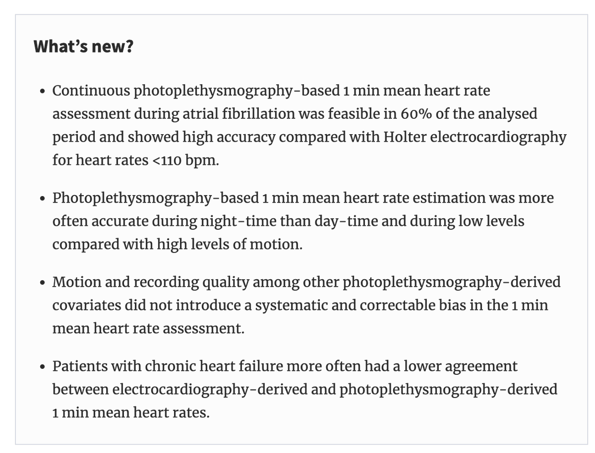Europace Editor-in-Chief (@europaceeic) on Twitter photo #EPeeps
#EUROPACE_FRESH_OFF_THE_PRESS
#PPG for rate control in #AFib?
<a href="/AstridHermans/">Astrid Hermans</a> et al show, that this is feasible, accurate and useful.
📖academic.oup.com/europace/advan…
<a href="/ESC_Journals/">European Society of Cardiology Journals</a>
<a href="/Dominik_Linz/">Dominik Linz</a> <a href="/GiulioConte9/">Giulio Conte</a> <a href="/FraSantoroMD/">Francesco Santoro, MD, PhD</a> <a href="/AndyZhangMD/">Xiaodong Zhang (Andy), MD, PhD, FHRS, FACC</a> <a href="/marcovitoloMD/">Marco Vitolo Ⓜ️</a> #EPeeps
#EUROPACE_FRESH_OFF_THE_PRESS
#PPG for rate control in #AFib?
<a href="/AstridHermans/">Astrid Hermans</a> et al show, that this is feasible, accurate and useful.
📖academic.oup.com/europace/advan…
<a href="/ESC_Journals/">European Society of Cardiology Journals</a>
<a href="/Dominik_Linz/">Dominik Linz</a> <a href="/GiulioConte9/">Giulio Conte</a> <a href="/FraSantoroMD/">Francesco Santoro, MD, PhD</a> <a href="/AndyZhangMD/">Xiaodong Zhang (Andy), MD, PhD, FHRS, FACC</a> <a href="/marcovitoloMD/">Marco Vitolo Ⓜ️</a>