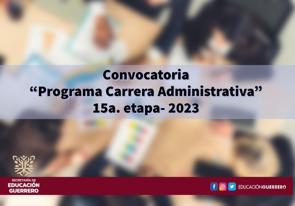 EducGuerrero's tweet photo. 🙋🏻♂️#NoTeQuedesSinParticipar | Hoy cierra la convocatoria “Programa Carrera Administrativa 15a etapa- 2023”. #PAAEB 👩🏻💻👨🏻💻
Inscríbete aquí 👉🏻 https://t.co/MHrjciKpJF
Descarga la convocatoria aquí 👉🏻 https://t.co/CZkhK2ySYy https://t.co/qOkhJbH6i0