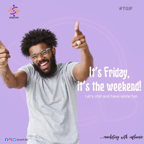 Stratifi_'s tweet photo. It’s another weekend! Let’s chill and have some fun💃💃💃

#influencer #sidehustle #Stratifi #tgif https://t.co/DUPwvIbL1W