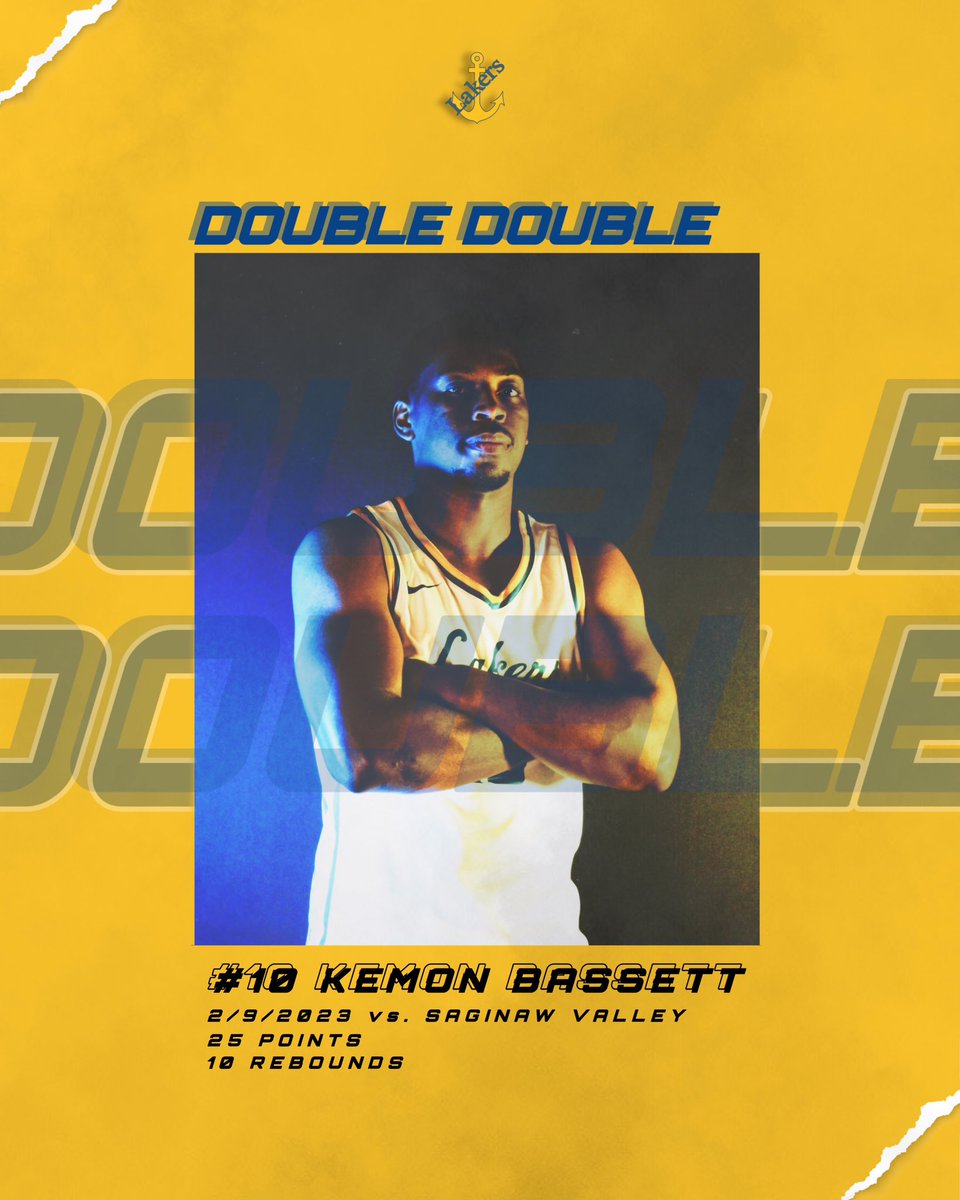 LakeStateMBB's tweet photo. About last night ➡️⚡️⚡️

Kemon Bassett with an electric performance yesterday, leading the team to a huge conference comeback against Saginaw.

#ETJ | #GoLakers https://t.co/JEHOCOPIl8