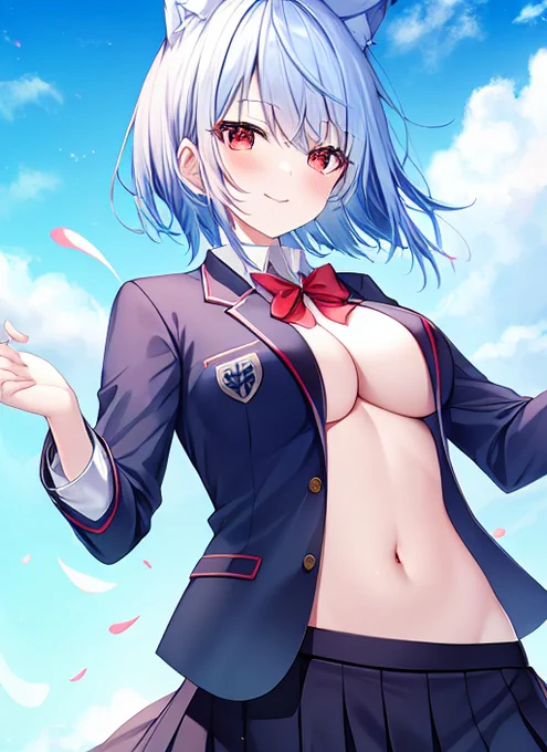 AIにうちの子ネウさん描かせてみようとしたけど、何度やっても髪型外ハネにしてくれないし、モミアゲは伸ばしてくれないし、赤いヘアバンド付けてくれないし、胸は盛るんでやっぱAI絵師は信じられない(偏見 