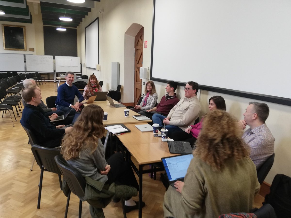 Team sessions in progress at the final transnational project meeting of the Erasmus+ project PRESTO. Tomorrow we will present our new digital learning resources for music at the Multiplier Event here at Dublin City University All Hallows Campus.