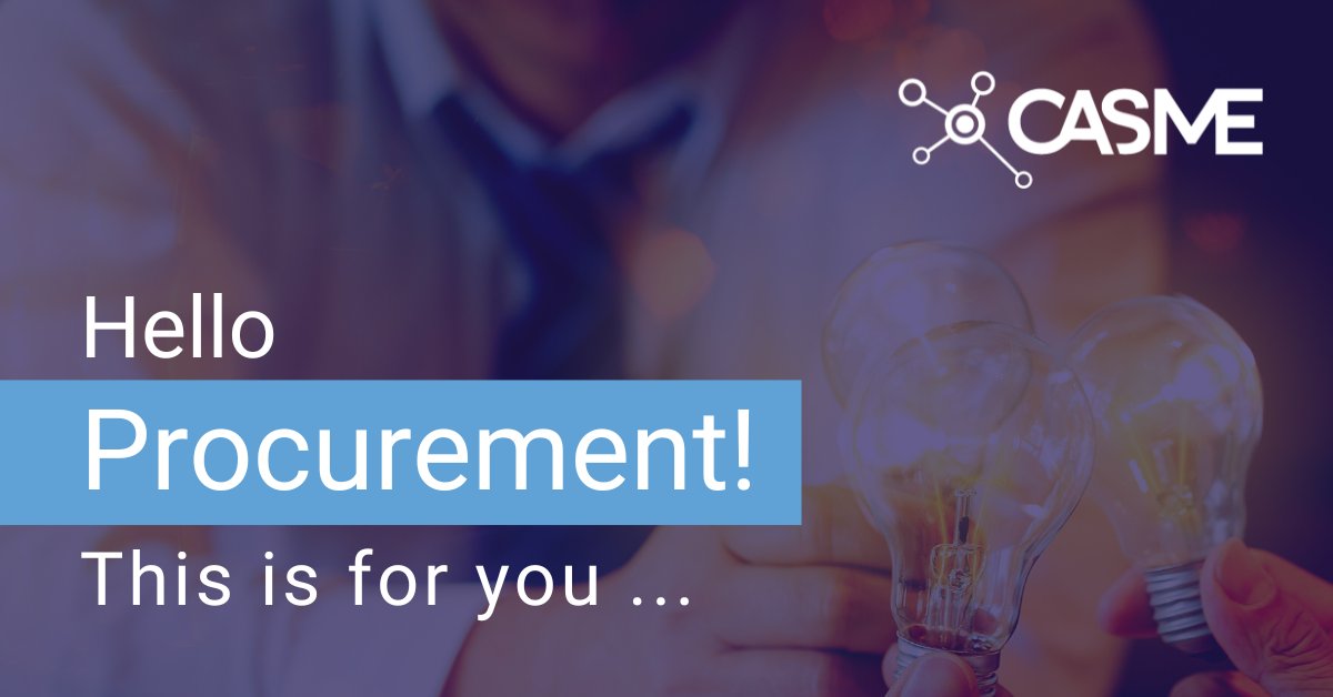 Hello! 👋 We're an inspirational and supportive peer-to-peer community that helps corporate procurement teams to become better!
⭐ Read more: loom.ly/PRQYzPk

#Procurement #IndirectProcurement #PeerToPeer #ProcurementEvents #ProcurementInsights #ProcurementBenchmarking