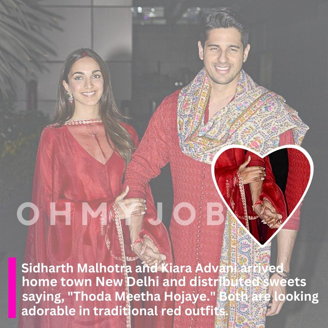 ohmyjobofficial's tweet photo. When #SidharthMalhotra and #KiaraAdvani will make a new #movie?
.
.
.
.
.
#weeding #marriage #traditional #bollywood #actor #actress #thodameethahojaye #newdelhi #kiss #OhMyJob https://t.co/SapdKOyfgg