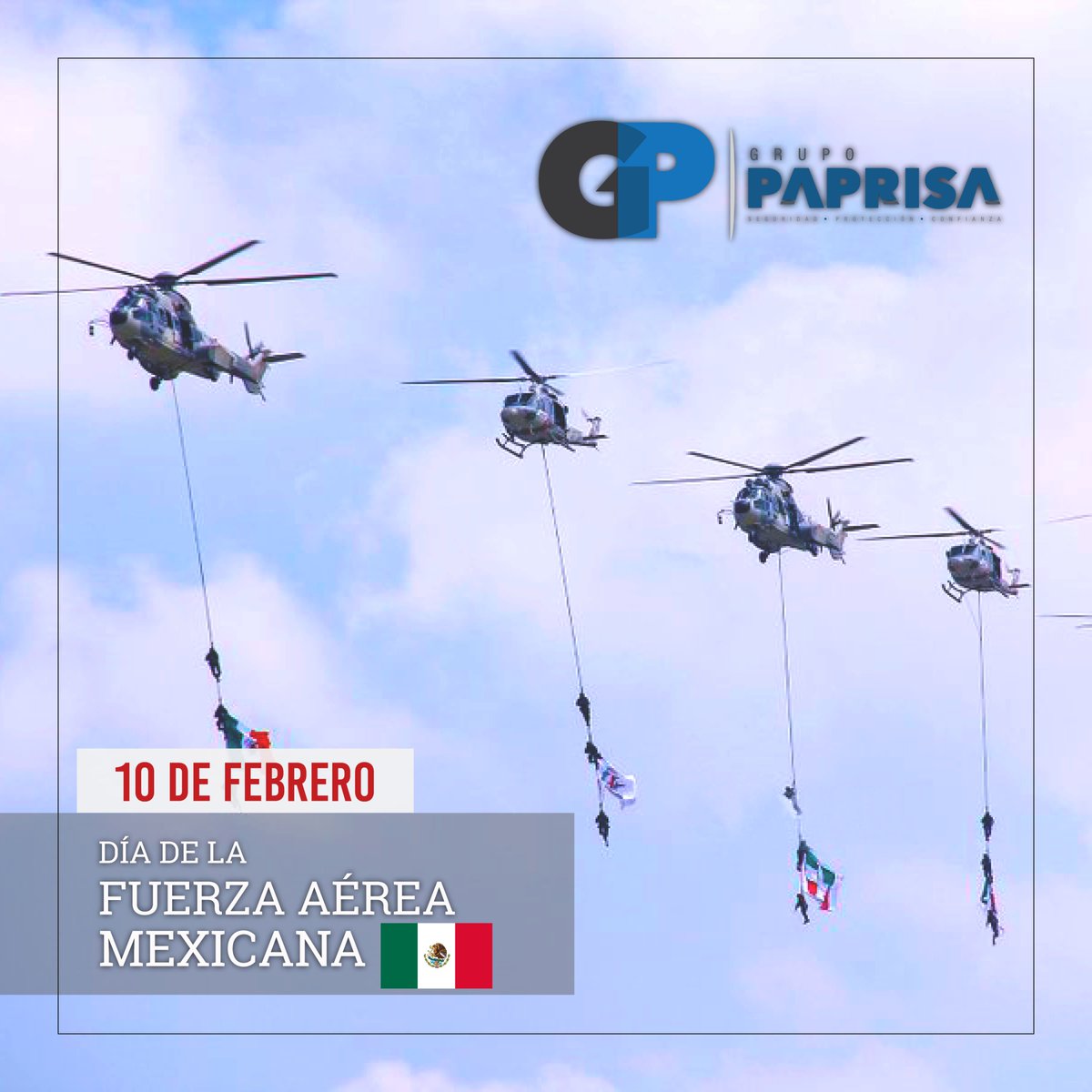 grupopaprisaof's tweet photo. Grupo Paprisa felicita a quienes integran la #FAM en la Conmemoración de su 108 Aniversario.

Reconocemos su labor de salvaguardar el espacio aéreo 🇲🇽con 10.2k integrantes entre pilotos, ingenieros, meteorólogos, etc.
1.5k pilotos de los cuales 30 son mujeres; 
122 🚁y 212 ✈️ https://t.co/6Xl8l0U4iC
