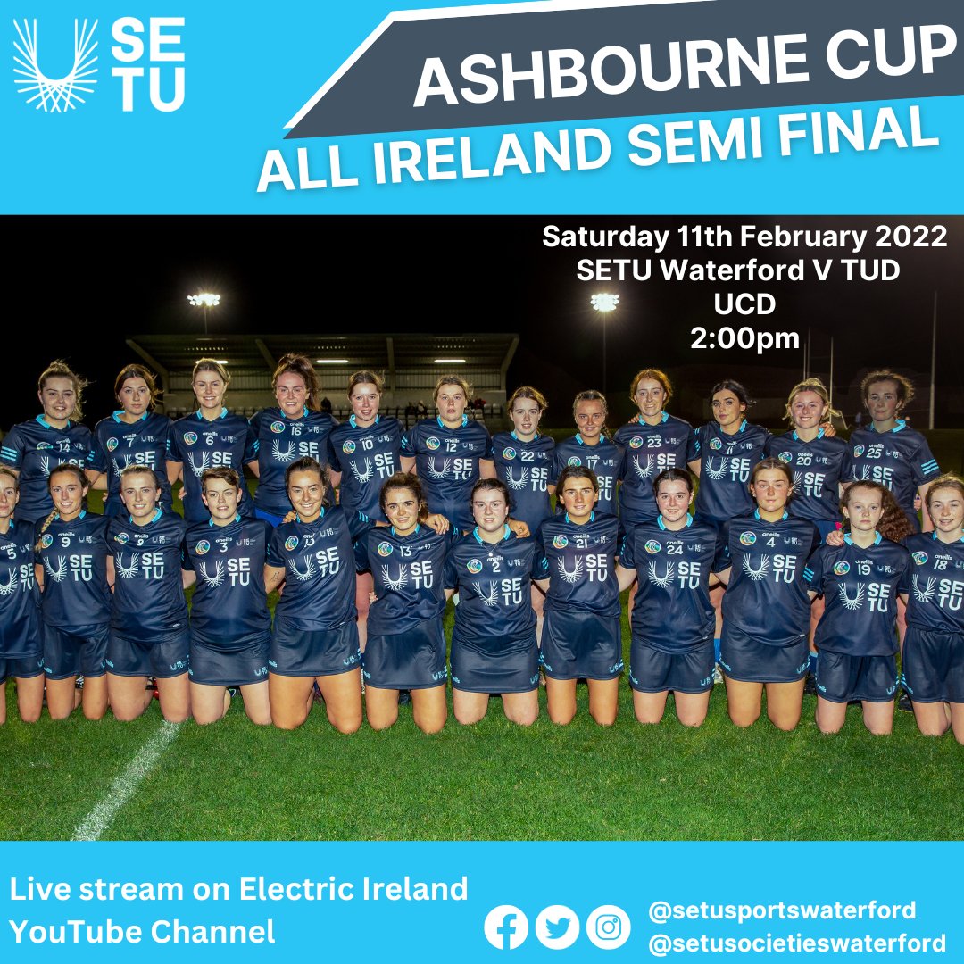 SETUGAAWD's tweet photo. The @ElectricIreland @3rdLevelCamogie Championship Weekend is here🙌🏆

Tomorrow our girls take on @TUDublinCCGAA in the Ashbourne Semi Final at 2pm in @UCDGAA ⚾️🏑

If you can't make  it, it will be live streamed on the Electric Ireland You Tube Channel📺

Best wishes to all👏👏 https://t.co/KYxw8n8TX6