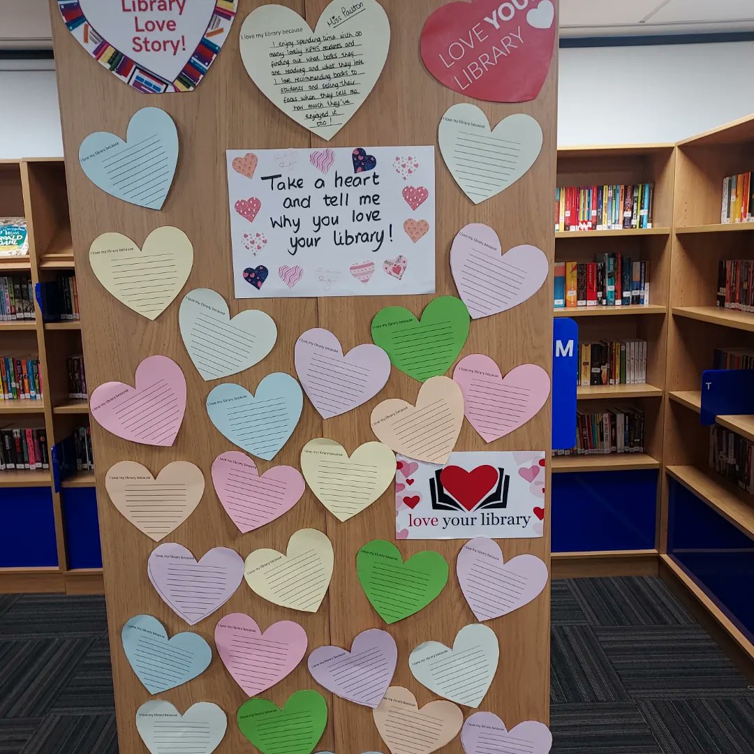 KingswayLibrary's tweet image. It has been a busy week this week in the library but we are finally all set up for our event next week. Valentines Day is looming and what better than to go on a blind date with a book? You can also come and tell me what you love about your library! #librarylife #lovebooks
