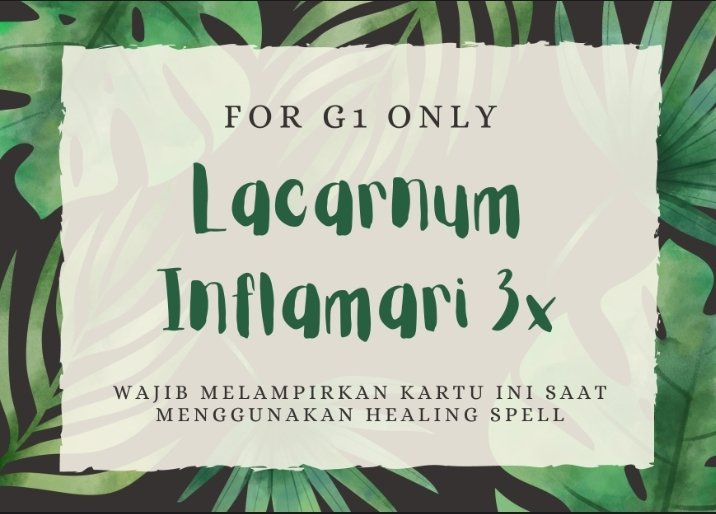 Mari bertumbuk! <a href="/levantr/">َAksara.</a>  

1. 65/55 Lacarnum Inflamari 65/53 (-4HP)