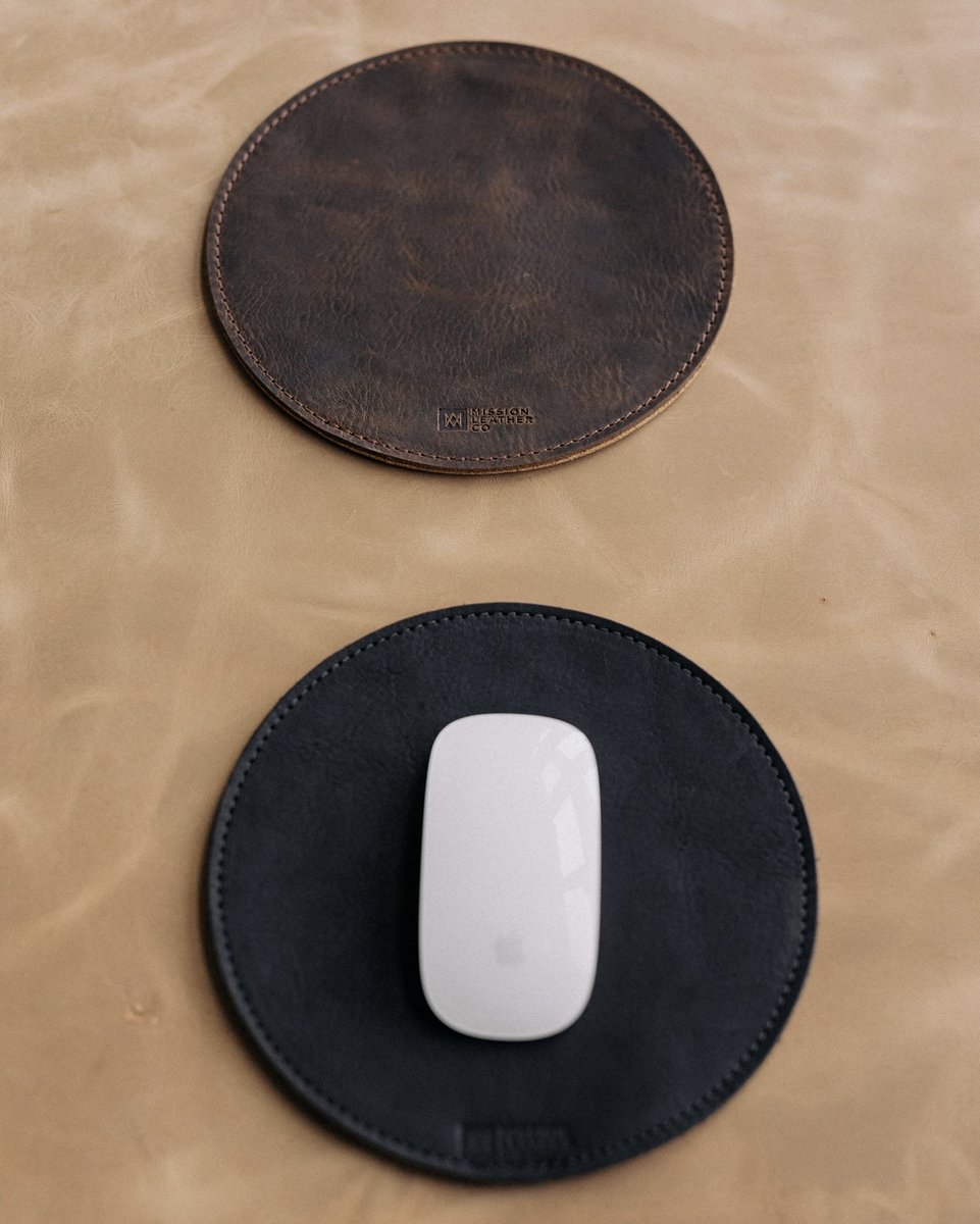missionleather's tweet photo. Leather mousepads are the ultimate statement piece for your office desk. It adds a little something special to your essential work supplies, and makes it feel more personal. https://t.co/Lc5wjGb6ip