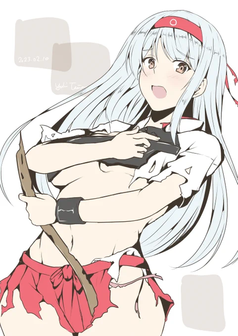 お題の中破翔鶴#翔鶴 #艦これ 