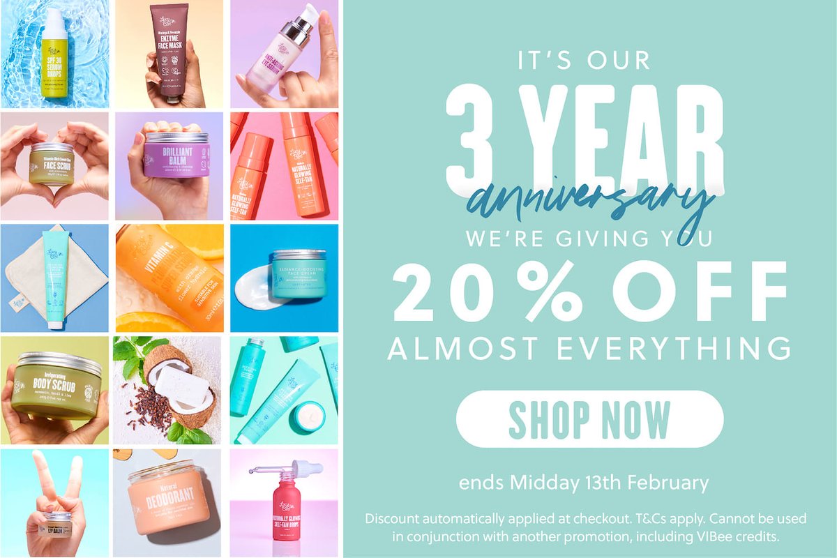 We’re turning 3 🥳 To celebrate we’ve got 20% off almost everything 🎉

lucybee.com/collections/lu…
