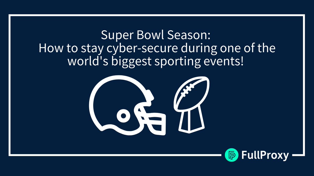 thefullproxy's tweet photo. With any major sporting event especially, the Super Bowl.

Unfortunately, Cybercriminals will see this as the perfect opportunity to take advantage of spectators⚠Read our new blog on how to stay cyber-secure this Super Bowl Season: https://t.co/kkMq3jS1V9 

#SuperBowl2023 https://t.co/rGWWzD1blm