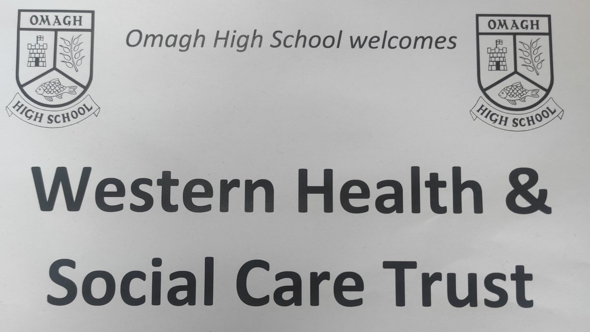 @omaghHS welcomed @FloSharkey, Declan McClintock, Emma Bradley Practice Education Facilitator’s in showcasing Nursing & Midwifery in the Western Trust as a career. A great event with amazing students who will potentially pursue a career in Nursing and Midwifery in the future!👏
