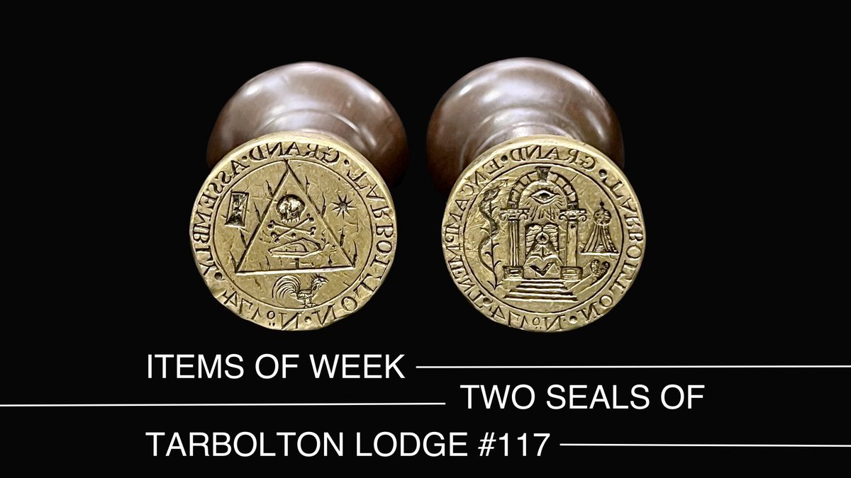 MasonicMuseumLV's tweet image. Robert Burns&apos; birthday was recently — January 25, and on the same day our museum found two seals of Tarbolton Lodge #174. It is possible that they were issued during the lifetime of Robert Burns.