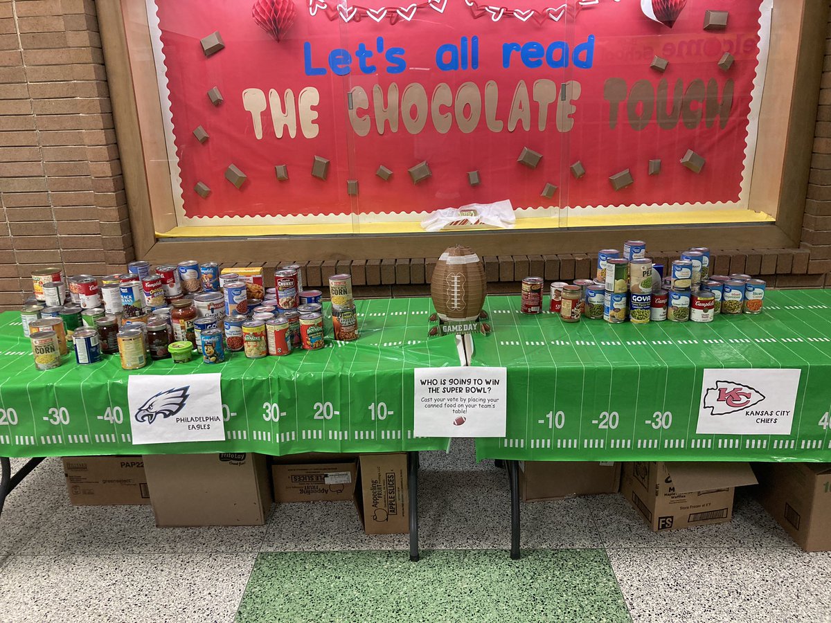 NB_Bobcats's tweet image. Newberry’s student council conducted a food drive to predict this year’s Super Bowl winner. From the results of our food drive, Newberry students predict the Eagles will win. Thank you to everyone who participated. All food items will be donated to Silence of Mary.