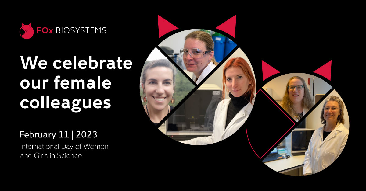 FOxBIOSYSTEMS's tweet photo. This International Day of Women and Girls in Science, we are celebrating the scientists at FOx. We hope that showcasing these women will inspire the next generation of scientists who are interested in biologics and biotechnology. 
#fospr #biotech #spr #bioprocessing #bioanalysis https://t.co/ibxUUDv5C5