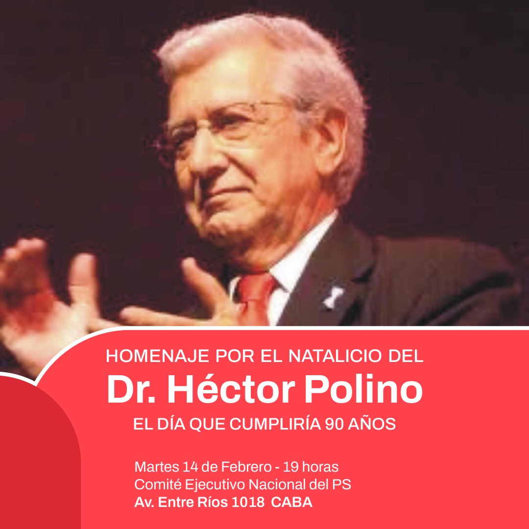 Invitamos a adherirse al Acto en Homenaje por el natalicio del Dr. Héctor Polino, fundador y representante legal de Consumidores Libres hasta su fallecimiento, quien cumpliría 90 años.

El 14 de Febrero 19 hs. en Av. Entre Ríos 1018 CABA