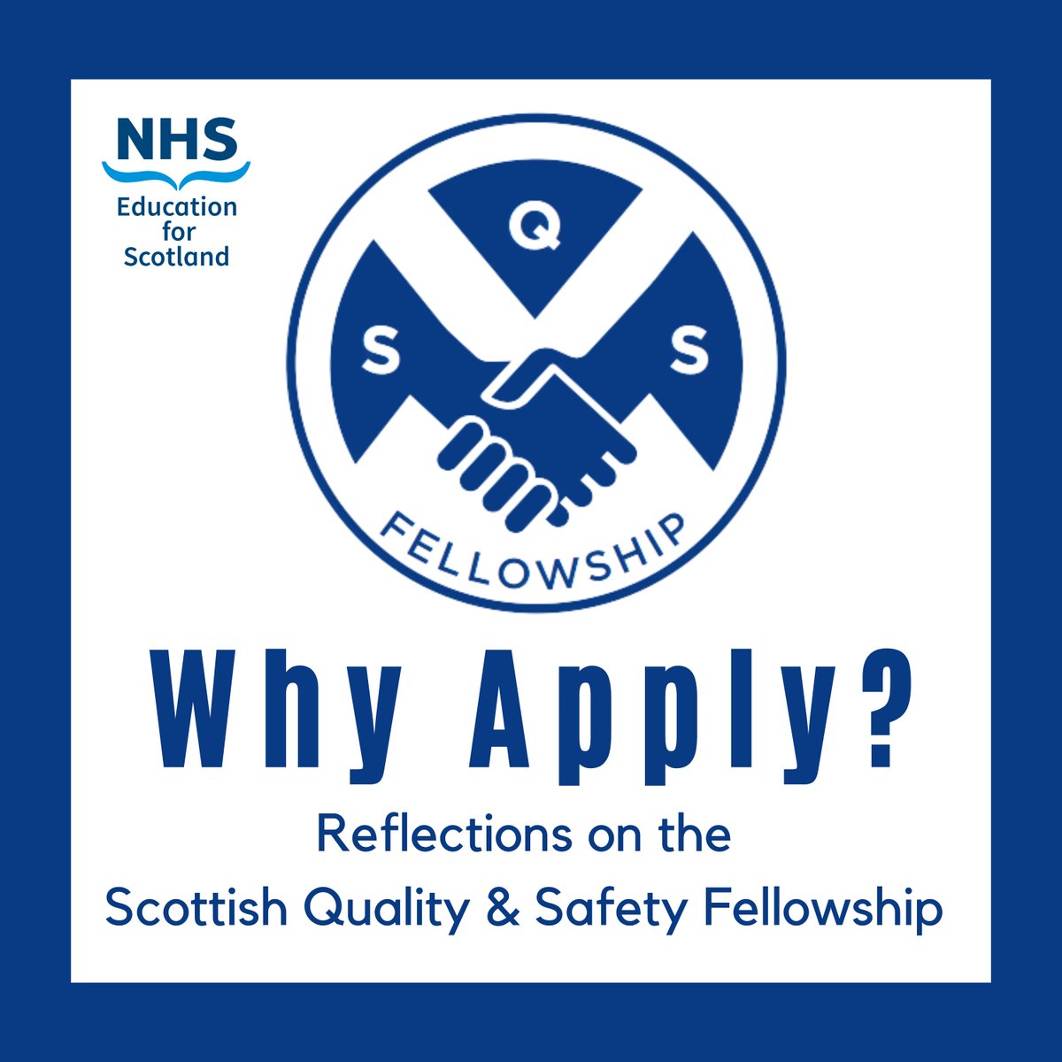 On the next episode of the SQSF podcast @arrowkmr talks to @clareupnorth, newly appointed Director of Community Engagement <a href="/online_his/">Healthcare Improvement Scotland</a> about her Fellowship experience. 
 
shorturl.at/yBOT2