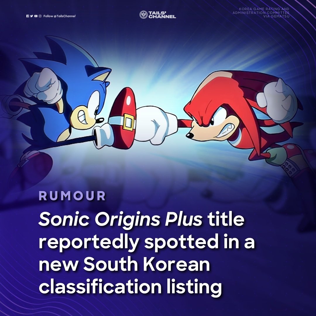 Sonic Origins has been rated in South Korea