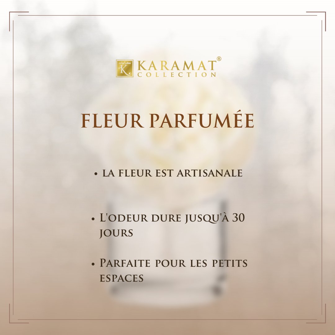 karamatcollect's tweet image. 🇫🇷 Cet accessoire parfumé décorera votre maison tout en libérant une légère fragrance. Une fois placée dans le flacon, la fleur se gorge immédiatement de l'intégralité du parfum grâce à sa mèche, libérant ainsi de discrets effluves.

#karamatcollection #fleur #diffuseur #parfums
