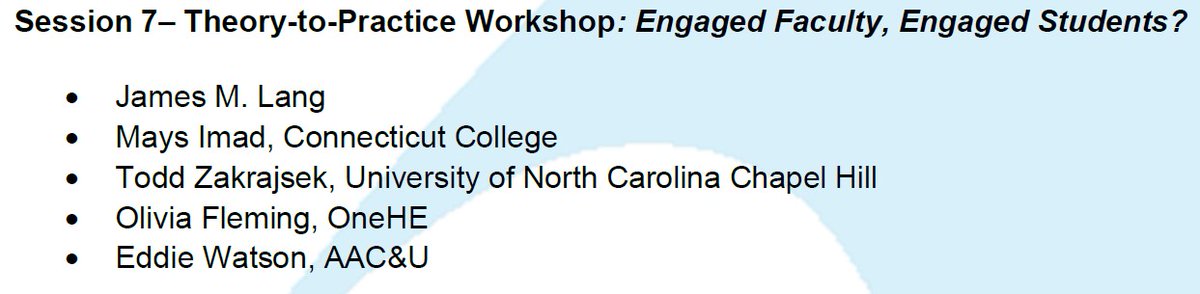 oneheglobal's tweet photo. Calling @aacu #GEPA23 conference attendees. Hope to see you at Session 7, 2 PM CT today, for the #OneHE panel 'Engaged Faculty, Engaged Students?' It promises to be a frank discussion on the risks of 'burnout' faced by faculty &amp; steps that can be taken to provide support. Join us https://t.co/mNKKdssULc