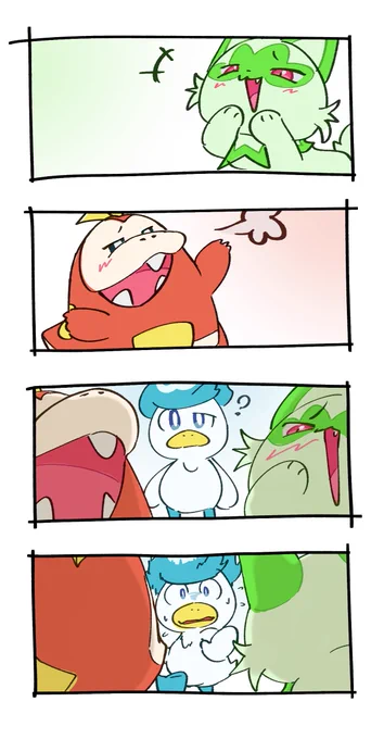 メスガキ対決にまきこまれるクワッス
 #ポケモンイラスト 