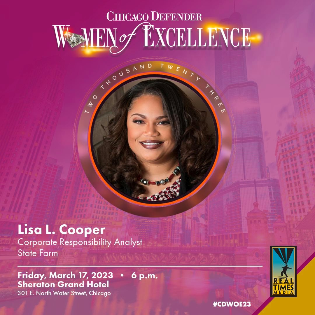 Lisa Cooper (@sf_lisac) on Twitter photo I am very excited to announce that I am a 2023 <a href="/ChicagoDefender/">ChicagoDefender</a> Woman of Excellence! #CDWOE23 I am very excited to announce that I am a 2023 <a href="/ChicagoDefender/">ChicagoDefender</a> Woman of Excellence! #CDWOE23