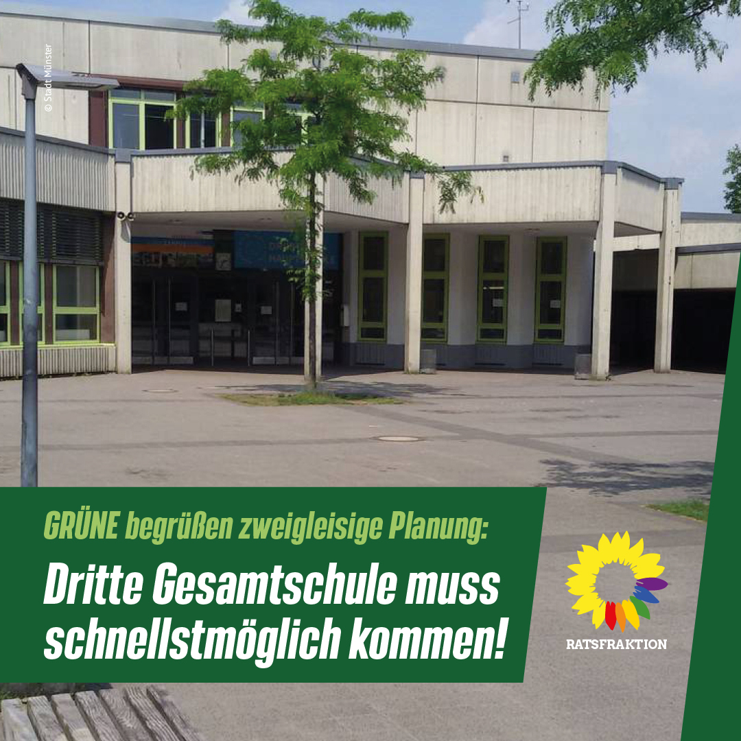GAL_Muenster's tweet image. Die Stadt @muenster_de klagt gegen die @BezRegMuenster und deren offenbar rechtswidriges Verbot der Gesamtschule in #Roxel. @CKattentidt begrüßt die Klage - und dass ein Alternativ-Standort gesucht wird. "Die Schule muss schnellstmöglich kommen!" gruene-muenster.de/2023/gruene-be… #RatMS