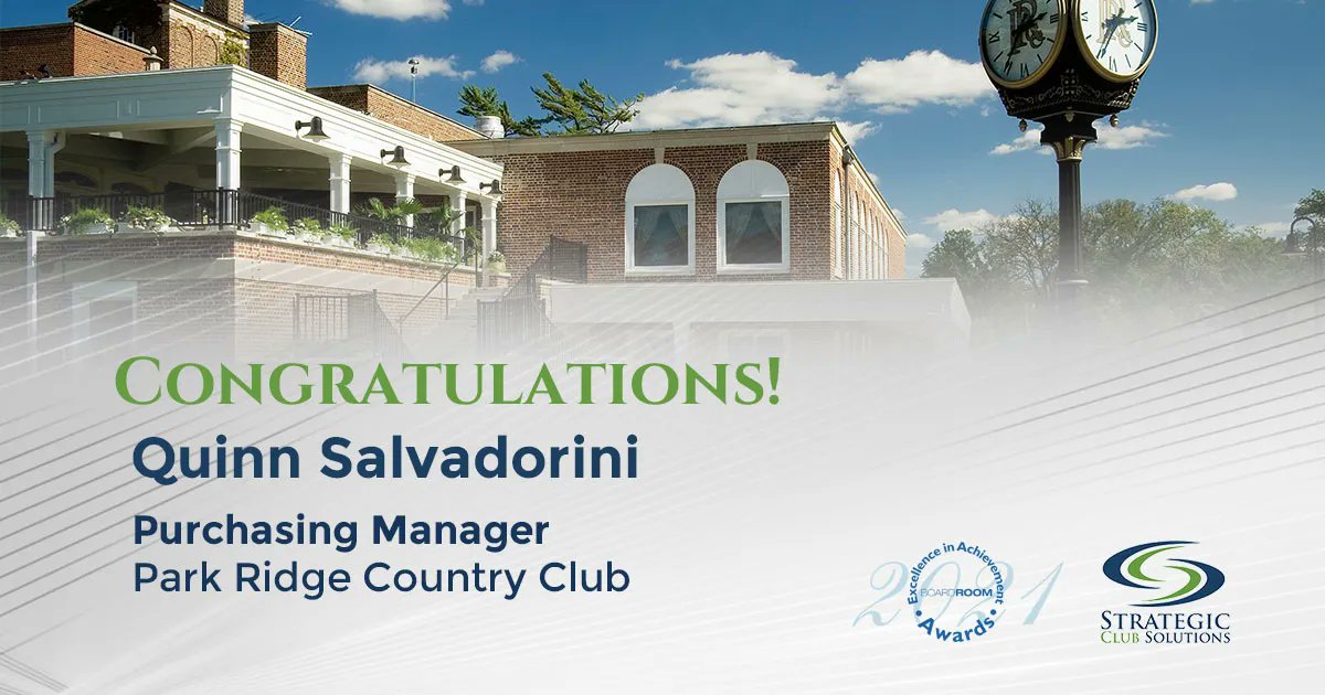 StratClubSol's tweet photo. Congratulations to Quinn Salvadorini on their new role as Purchasing Manager at Park Ridge Country Club in Park Ridge, #Illinois! We are thrilled to have helped place Quinn in their new position through another successful SCS #TruFitSearch. https://t.co/GzcVv54vDF