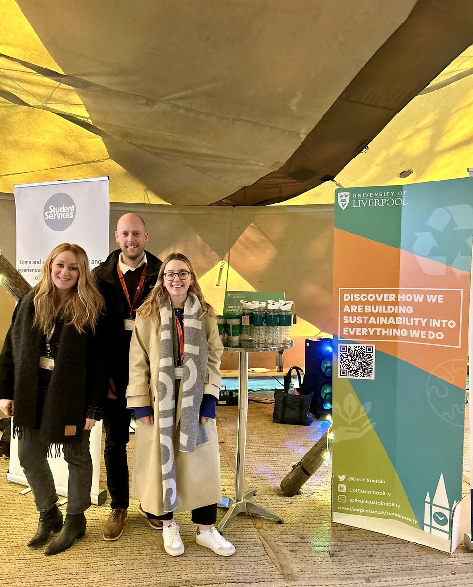livunisustain's tweet photo. Thanks to everyone who came to meet the @LivUni Sustainability team in the #FeelGoodFeb Tipi yesterday ⛺️ So good to hear so many of you have already signed up to our events! See you at #SustainabilityWeek 👋🏾 https://t.co/xJJZltPnqA https://t.co/zj8TnfMTds