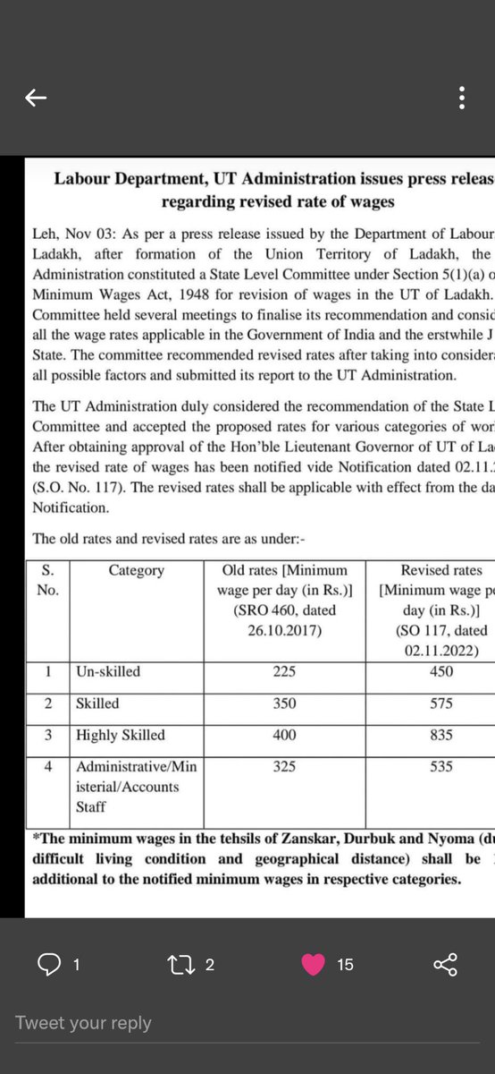 kxahid_'s tweet photo. Drass is the only place in India to ever record the lowest minimum temp of -59  in 1995. It also recieves a the heaviest snowfall in Ladakh. Daily wage Labourers from Drass have always been assisting BRO India in keeping roads function and also our Indian Army during harsh winter https://t.co/400PqOLZ35