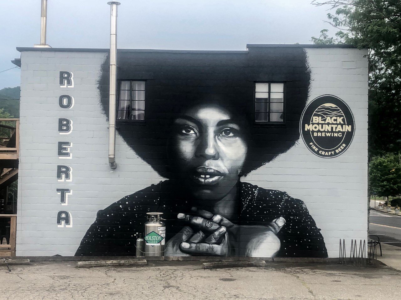 Happy 86th birthday to Roberta Flack. The mural is in her birthplace of Black Mountain, NC.   