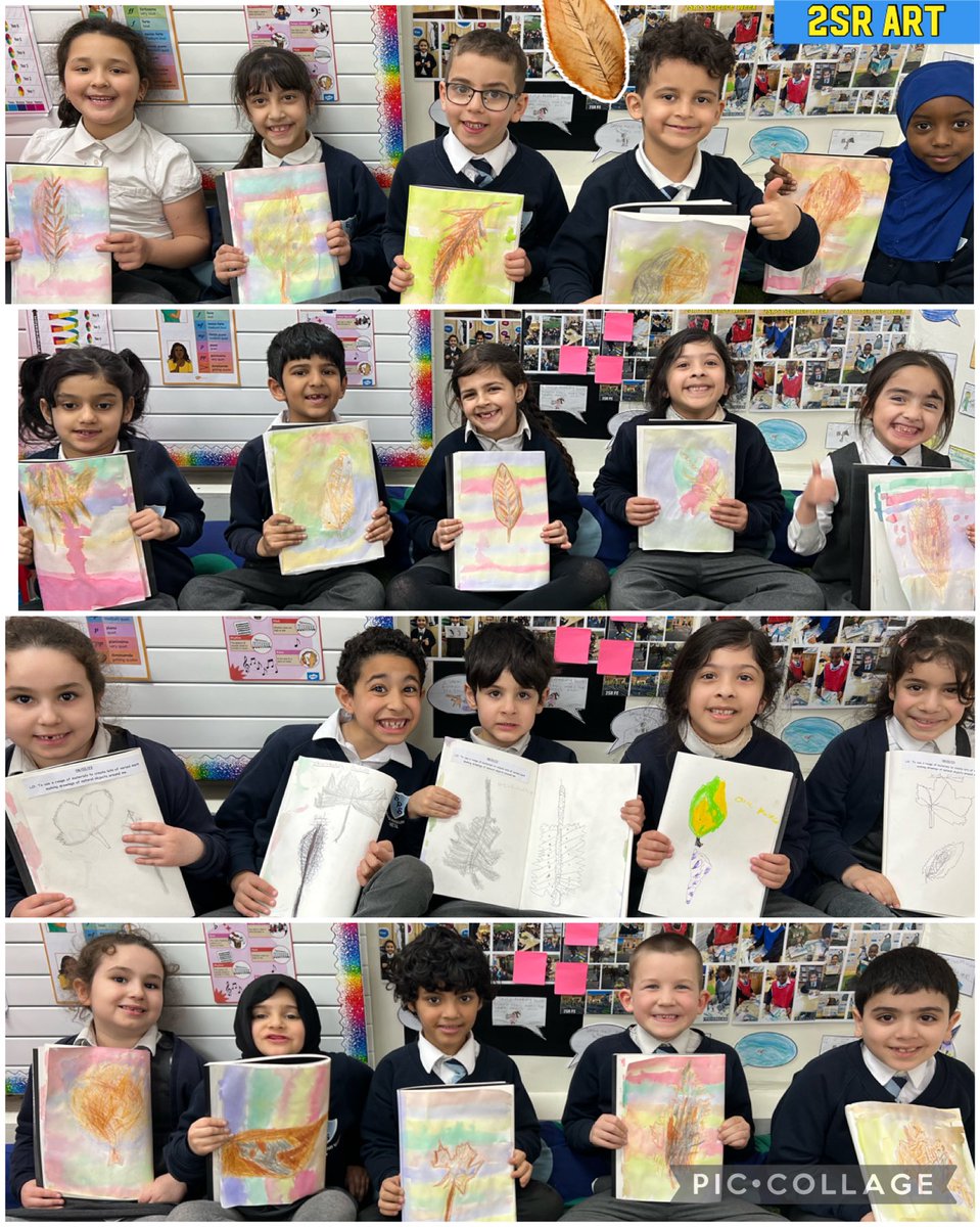 SmithdownPrimY2's tweet photo. Year 2 have enjoyed using a range of materials to create lots of varied mark making drawings of natural objects around them. 2SR have smashed it this week, creating beautiful leaf drawings and water colour brushwork! #smithdownart #2SR #artistsofthefuture https://t.co/hFSF61onw6